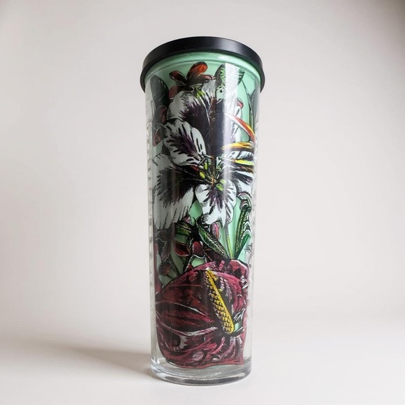 STARBUCKS TROPICAL FLORAL Bird of Paradise 24 oz TUMBLER - Picture 2 of 7